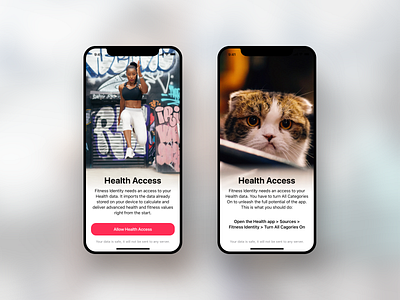 Access to health data needed! app design flat health ios iphone mobile ui ux