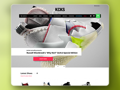 Sneakers webshop design flat ui ux website webstore