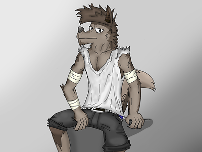 Character Design: Aiden (Posed) animation anthro anthrocharacter anthropomorphic anthrowolf badass cartoon character character character art characters graphicdesign illustration punk punkstyle wolf wolf character wolf oc
