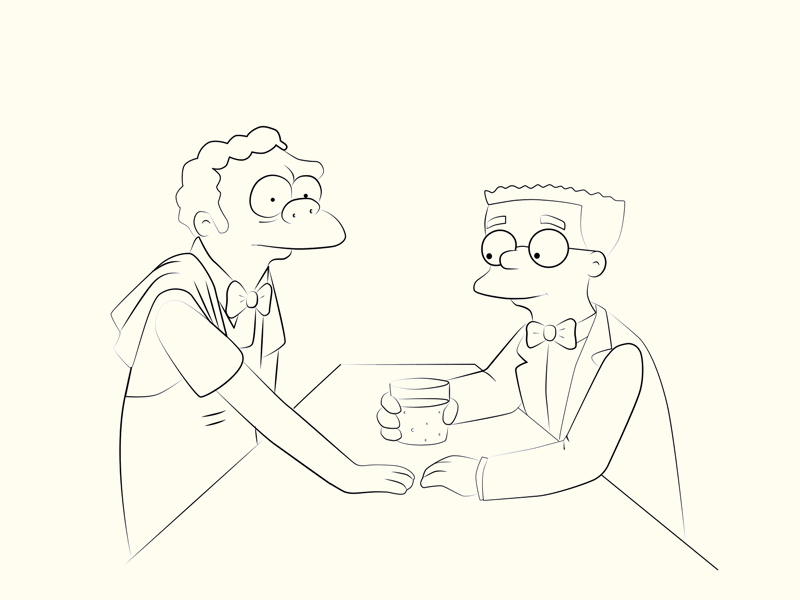 Getting closer animation fan art gif animation the simpsons