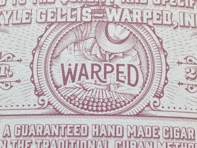 Warped Seal cigars design engraving illustration jcdesevre label luxury packaging seal typography vintage