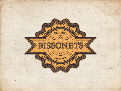 Bissonets pastry logo french logo design logo designer jcdesevre identity brand badge vector illustrator graphic design