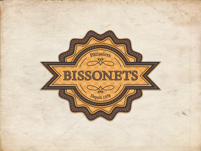 Bissonets badge brand design french graphic identity illustrator jcdesevre logo logo design logo designer pastry vector