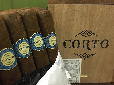 Corto cigars design gold illustration jcdesevre packaging typography vintage