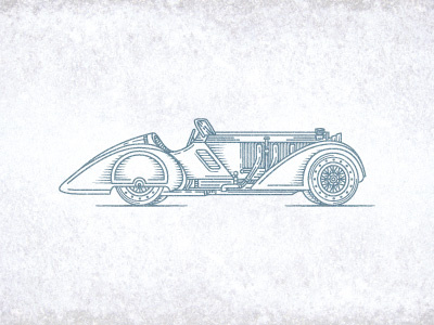 Benz1930 art car design effect engraving graphic illustration jcdesevre line logo logo design logo designer retro vector