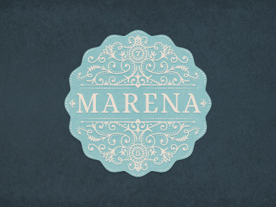 Marena art design emblem flourish french graphic jcdesevre logo logo design logo designer vector