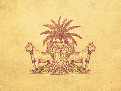 JD emblem graphic illustration jcdesevre logo logo design retro vintage wine