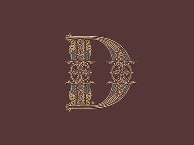 D design gold illustration jcdesevre letter art letter d luxury vector