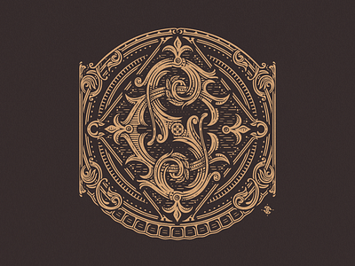 CS design engraving graphic illustration jcdesevre logo logo design monogram typography vector vintage wood