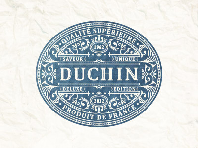 Duchin emblem french vector jcdesevre logo label retro design logo design logo designer flourish graphic illustrator
