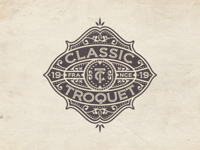 ClassicTroquet classic design emblem french graphic illustrator jcdesevre logo logo design logo designer retro vector