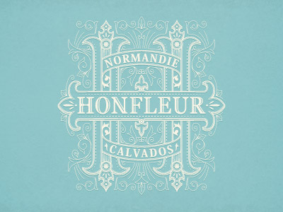 Honfleur flourish vector retro poster jcdesevre logo logo designer logo design vintage french normandy typography graphic design