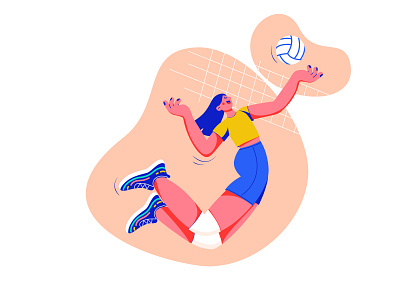 Volleyball design graphic design illustration ui vector web