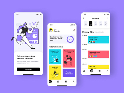 Task Management Applications app managing schedule task team team management ui ux