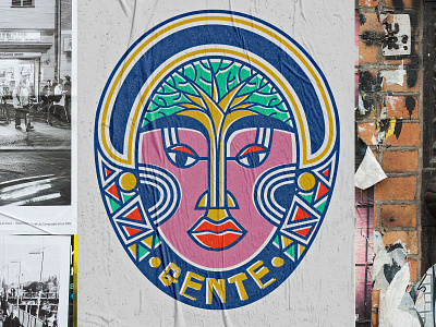 Logo concept for GENTE africa african woman black lives matter ceiba tree equatorial guinea fang people girl power woman woman logo