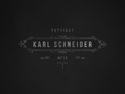 Karl Schneider 23 dark grunge number old ornaments photographer retro schneider typo typography vintage