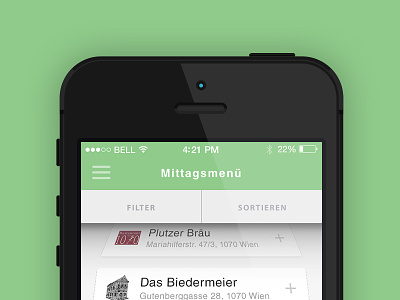 secret app app effect flat hamburger interface ios ios7 iphone perspective ui