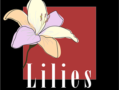 album "LILIES" album album art album cover art design flat illustration illustrator minimal vector
