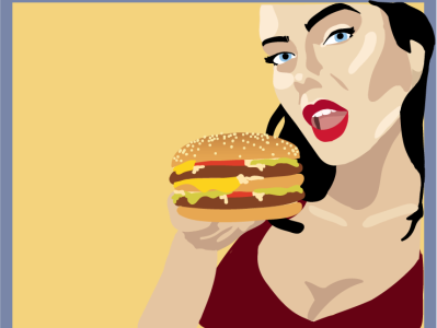 fastfood girl Illustration