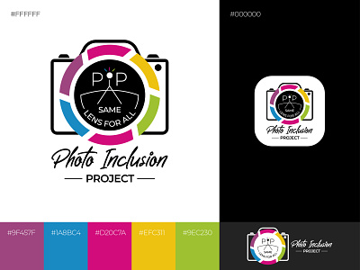 Photo Inclusion Project Logo animation app branding clean design flat graphic design illustration logo minimal motion graphics ui ux