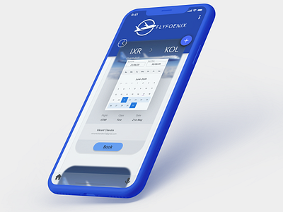 Flight Booking Interface app branding calendar calendar ui design app flight app illustration inspirational iphonex minimal typography userinterface vector web