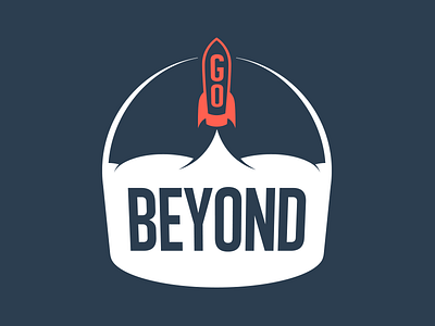 Core Value: Go Beyond clouds graphic design illustration rocket