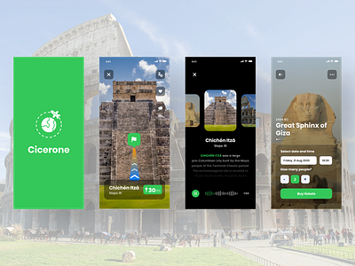 Cicerone Tour Guide App app design tour tourism tourist travel ui