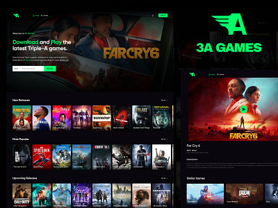 3A Games game gaming landing page logo ps4 ps5 steam ui web xbox