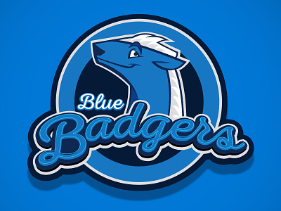 Blue Badgers Logo badgers blue design logo microsoft