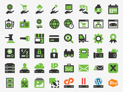 GoDaddy Product Icons - Small godaddy green icons papercut product