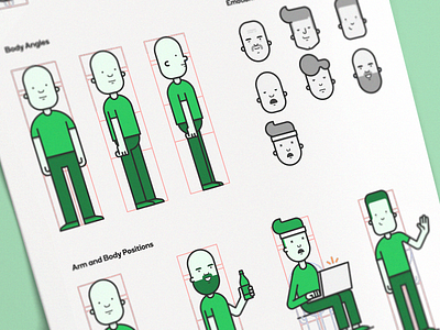 GoDaddy Guidelines: Male Characters character guidelines illustration males men