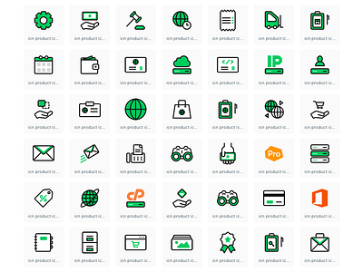 GoDaddy Product Icon Rebrand icon icon set icons ui ux