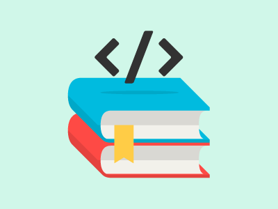 Developer Training books developer icon illustration minimal simple spot illustration