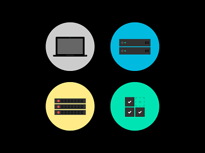 User Technology computer dashboard icons illustration laptop servers