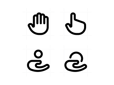 Hands + Gestures - Icon System Development icon iconography math times joy product design