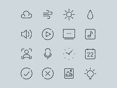 PLEN Cube Icon System cloud date iconography math times joy music time weather