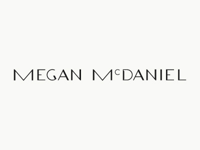 Megan McDaniel Wordmark fashion identity makeup wordmark