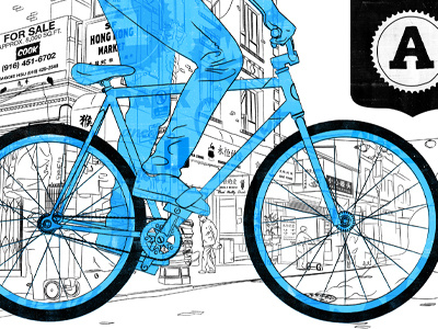 Artcrank Poster artcrank bikes illustration
