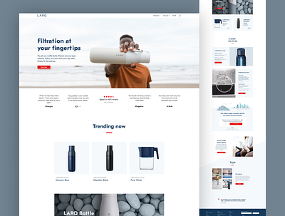 LARQ site design graphic design landing landing page site ui uiux web website