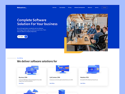 Web page. Tech Software Service Company design landing landing page site software tech ui uiux web web page