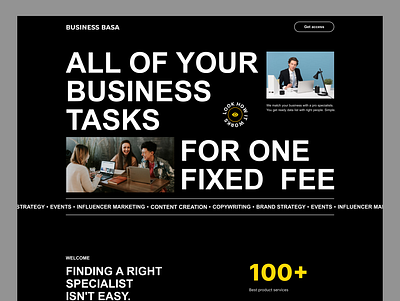 Landing page for web serivce Business Basa business design graphic design landing landing page ui uiux web web design web site