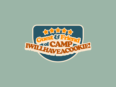 Guest Spot for Camp Cookie badge bake blog branding flat food illustration lockup typography