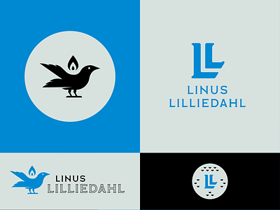 Linus Lilliedahl - PGA Professional Branding - 001 badge ball bird branding design flame flat golf identity illustration lockup logo monogram typography