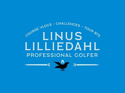 Linus Lilliedahl - PGA Professional Branding - 003 badge bird branding design flame flat golf icon identity illustration lockup logo pga tees typography vlog youtube youtube banner youtube channel