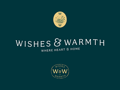 Wishes & Warmth - W.I.P. 001 badge branding design flat icon identity illustration lockup logo typography