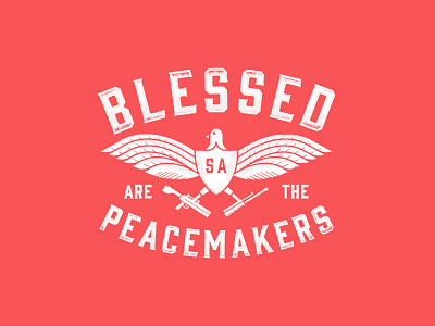The Peacemakers dove gun illustration peace rifle texture