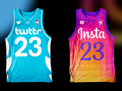 Social Media Basketball Vol. I ball basketball brand design instagram jersey league logo media mockup nba rec recreational social sport tank team top twitter uniform