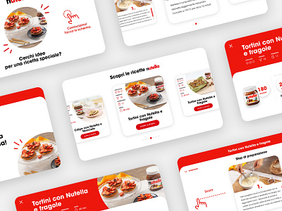 Nutella Recipe Totem — UI app design flat minimal ui ux web website