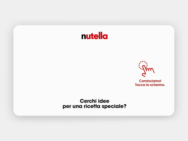 Nutella Totem Recipe — UI animation app design flat graphic design minimal ui ux web website