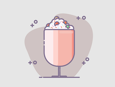 Flat Milkshake branding design flat flat design illustration milkshake wonderful